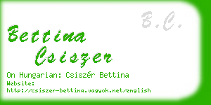 bettina csiszer business card